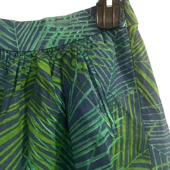 *Banana Republic women’s linen blend Leaf Print Mini Skirt, Sz 00 petite - Picture 3 of 7